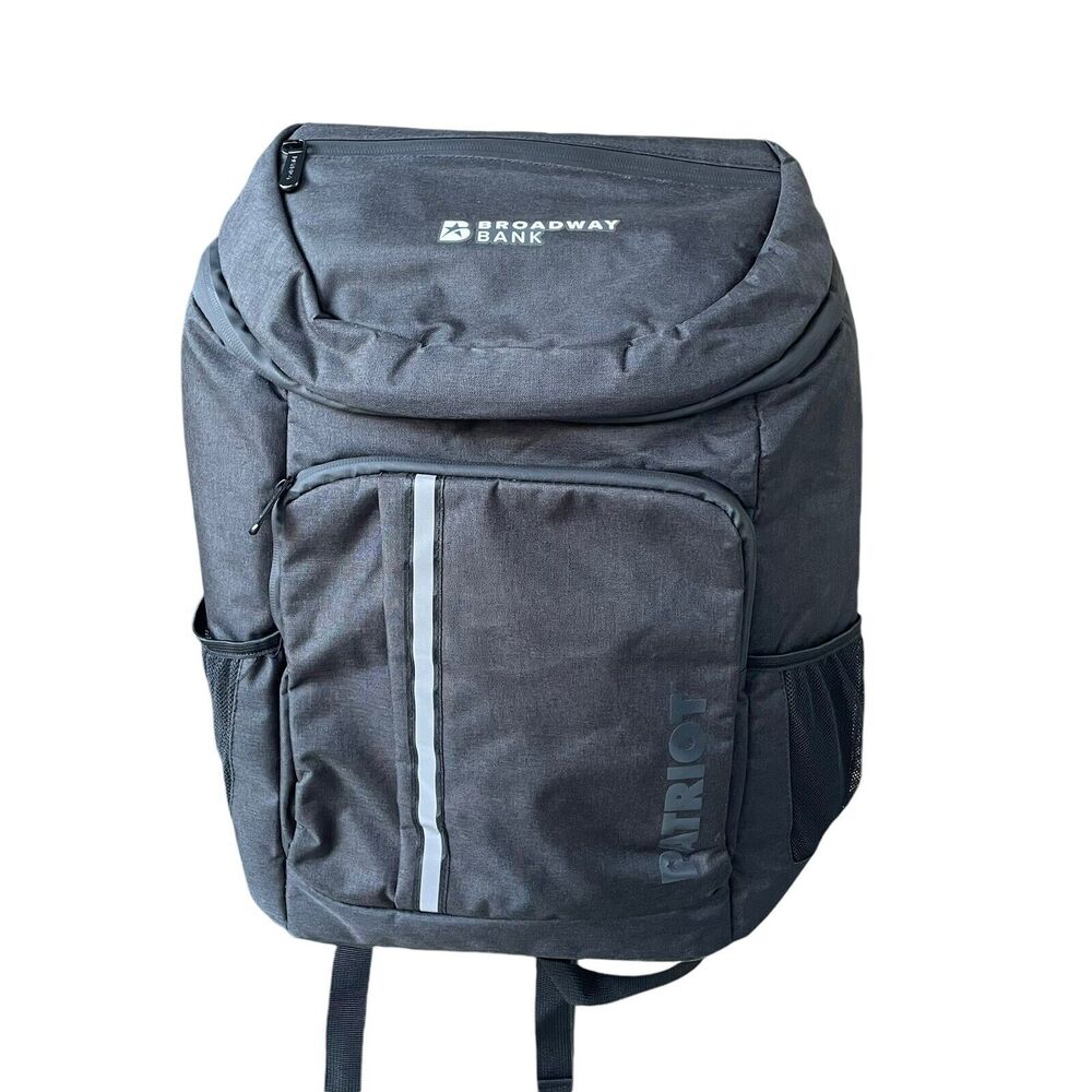 NEW! Patriot Black Semi-Soft Cooler Backpack Broadway Bank